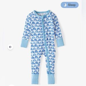 NWT Little Sleepies Blue Rainbow Zippy